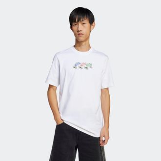 adidas T-Shirt ADIDAS ORIGINALS Q12 TS ROLLER, Herren, Gr. L, weiss (wei&szlig;), Obermaterial: 100% Baumwolle, Shirts T-Shirt, sportlicher Stil, mit Grafikmotiv, 