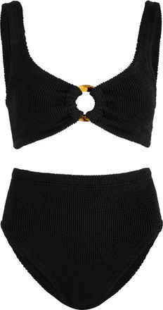 Hunza G Nadine Crinkle Bikini - Black - One Size