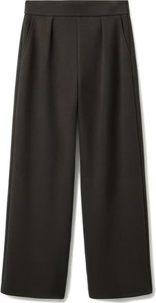 Mango Pleated Elastic Waist Pants in Chocolate at Nordstrom, Size Medium