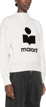 Isabel Marant Hoodies & sweatvesten, Dames, Grijs, XS, Katoen, Moby Sweatshirt