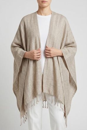 Brunello Cucinelli Beige Linen Blend Scarf, Brand Size OS (US Size OS)