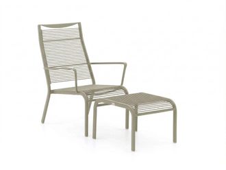 Apple Bee Hawaii lounge tuinstoel stapelbaar met voetenbank