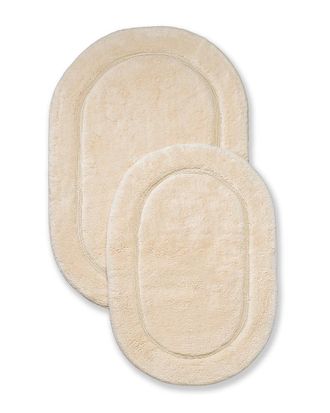 Superior Luxurious Set Of 2 Non-Skid Cotton Bath Rugs