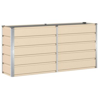 vidaXL Jardinera Marfil 160 X 40 X 75 Cm Acero Vidaxl
