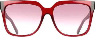 Ferragamo Burgundy Gradient Square Ladies Sunglasses SF2109S 655 58