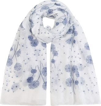 World of Shawls Dandelion Celebrity Designer Womens Scarf Shawl Wrap Ladies Long Scarf (Ivory)