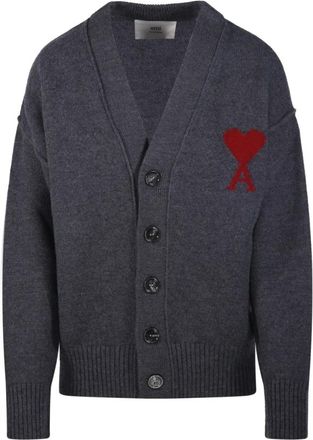 Ami Dames, Truien, Grijs, Maat: XS Wol