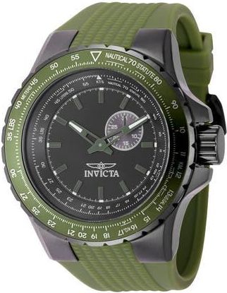 Invicta 49732 Aviator Watch in Black/Camo Green at Nordstrom Rack
