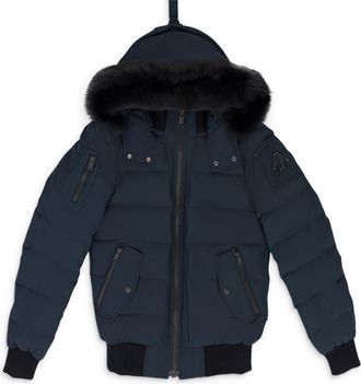 Moose Knuckles Navy / Black Onyx Ladriere Shearling Bomber