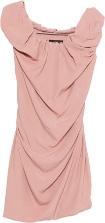 Vivienne Westwood Ruched Mini Dress With Sculptural Off-Shoulder Neckline