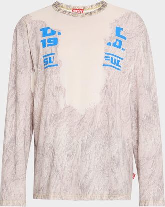 Diesel Mens T-Arvel Devore Camo T-Shirt