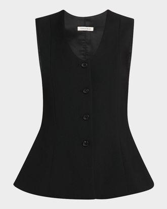 By Malene Birger Merlin Tailored Flare-Hem Waistcoat