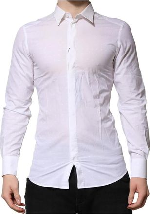 Dolce & Gabbana Heren, Overhemden, Wit, Maat: S Katoen