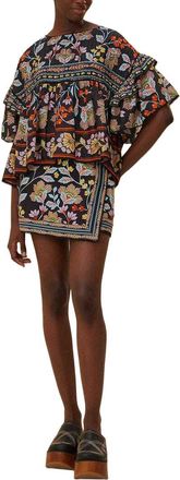 Farm Rio Flowery Mini Skirt
