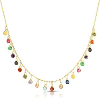 Sphera Milano Cubic Zirconia Charm Necklace in Gold at Nordstrom Rack