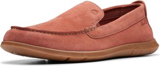 Clarks Mens Flexway Step Moccasin, Red Suede, 9 UK