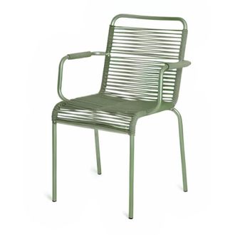 Fiam Poltrona Da Esterno Mya Con Telaio In Alluminio Ad Alta Resistenza Verde e Rivestimento In Corda Verde