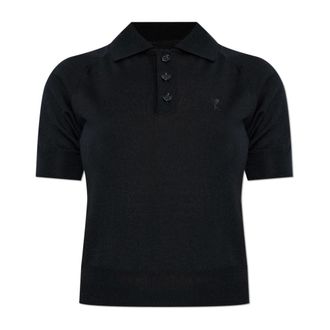 Ami V-neck Knitwear, female, Black, Size: XS De Coeur Polo