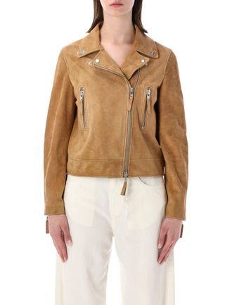 s.w.o.r.d Classic Chiodo Suede Cropped Biker Jacket
