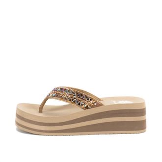 Yellow Box Womens Kaduna Platform Sandal In Taupe