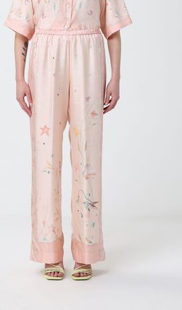 Forte_Forte Pantaloni palazzo Forte Forte in seta con stampa floreale