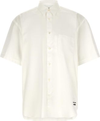 Comme Des Gar&ccedil;ons White Logo embroidery shirt