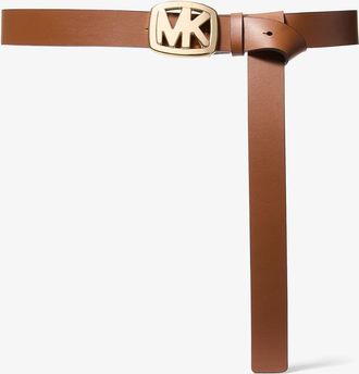 Michael Kors Logo Leather Belt
