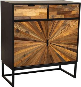 Wanderlust Deco Aparador De Madera Recuperada Marr&oacute;n 80x39.5x89h Cm