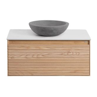 Sklum Sklum - Conjunto De Mueble De Ba&ntilde;o En Madera De Fresno Tedrik