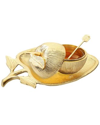 Alice Pazkus Apple Shaped Dish with Removable Honey Jar