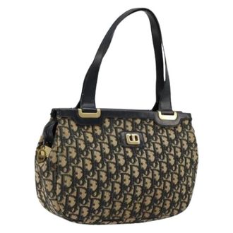 Dior Pre-owned Handbags, female, Blue, Size: ONE SIZE Pre-owned Trotter Canvas Hand Bag