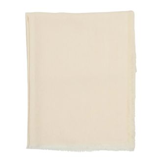 Twinset Accessoires, Dames, Beige, ONE Size, Polyester, Logo Jacquard Stole