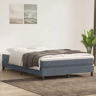 vidaXL Letto a Molle senza Materasso Grigio Scuro 160x220 cm Velluto vidaXL