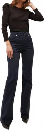 Veronica Beard Crosbie Wide Leg With Patch Pockets Jeans In Navy