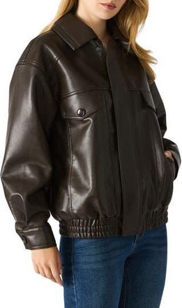 Steve Madden Henson Faux Leather Jacket in Coco at Nordstrom Rack, Size X-Large