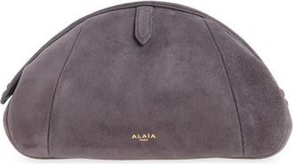 Alaia Small Purse Suede Clutch in Gris Violet U16 at Nordstrom
