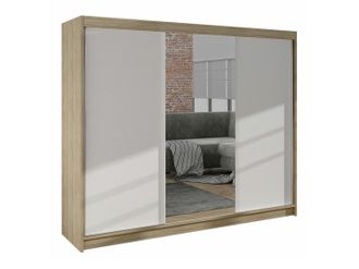 Mirjan24 Mobilier1 - Armario Closico 158, Roble Sonoma + Blanco, 215x200x58cm, Puertas De Armario: Correderas, N&uacute;mero De Estantes: 0