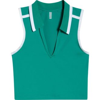 Free People FP Movement Forehand Polo in Green Glow at Nordstrom, Size X-Large