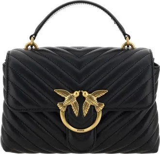 Pinko Calf Leather Bos Taurus Womens Handbag
