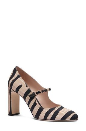Stuart Weitzman Babette Mary Jane 85 Pump in Cream /Smoke at Nordstrom, Size 9.5