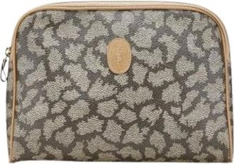 Saint Laurent Pre-owned Clutches, female, Beige, Size: ONE SIZE Pre-owned Vintage Leather Clutch