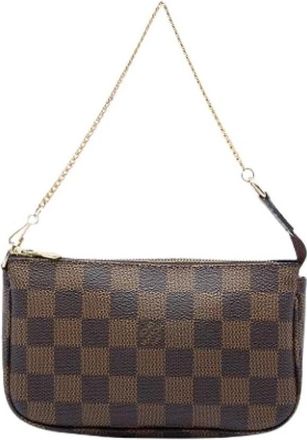 Louis Vuitton Pre-owned Mini Pochette Accessoires - Dames - Vintage Clutch - Bruin - ONE Size - Vintage