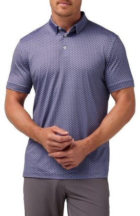 Mizzen+Main Versa Trim Fit Performance Golf Polo in Purple Dusk Multi Circle at Nordstrom, Size Xx-Large