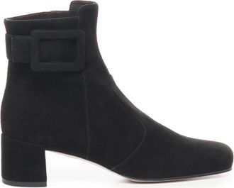 Roger Vivier Tr&egrave;s Vivier Enkellaars - Dames - Laarzen met Hak - Zwart - 39 EU - Leer - Schoenen
