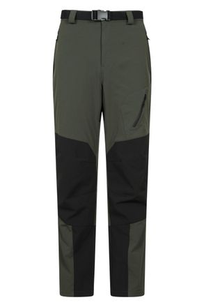 Mountain Warehouse Winter Forest Fleece Lined Mens Trousers - Regular Length Green Mens W42