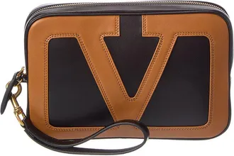 Valentino Logo Leather Crossbody