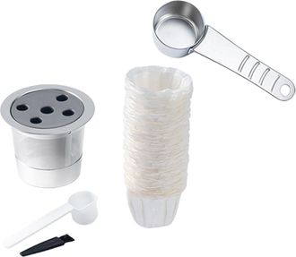 OEM Filtros De Caf&eacute; Reutilizables, Textura De Acero - Juego De 9