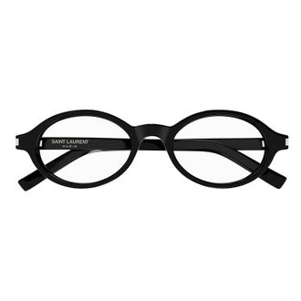 Saint Laurent SL751JEANNEOPT001 Oval Acetate Eyeglasses - Black