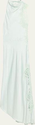 A.L.C. Josephine Satin and Lace Maxi Dress