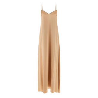 Ferragamo Long Viscose Dress - female - Ferragamo - Maxi Dresses - Beige - 2XS - Dresses
